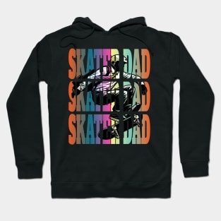 Colorful Skate Dad Typography Hoodie